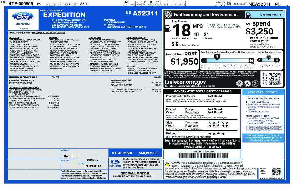 Used 2022 Ford Expedition Limited AWD/4WD image 23