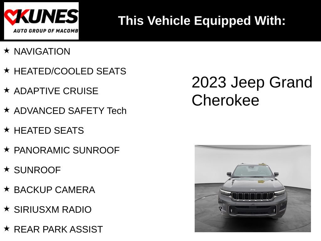 Used 2023 Jeep Grand Cherokee Overland AWD/4WD image 3
