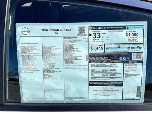 New 2026 Nissan Sentra SV w/ SV Convenience Package FWD image 13