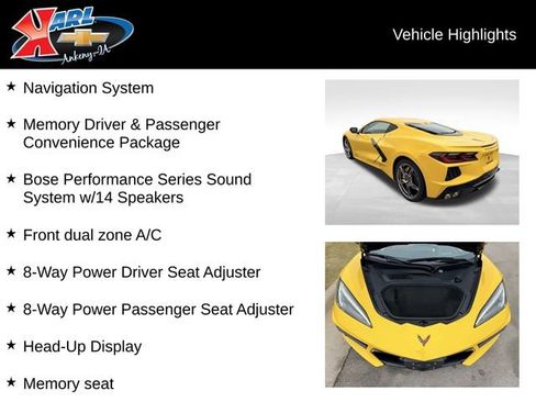 Certified 2025 Chevrolet Corvette Stingray Preferred Cpe w/ Battery Protection Package image 2