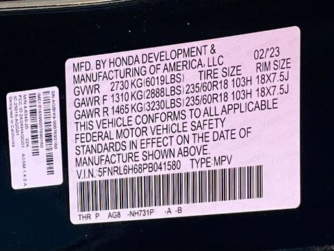 Used 2023 Honda Odyssey EX-L image 33
