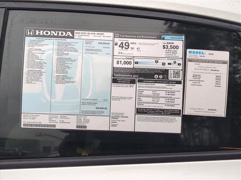 New 2026 Honda Civic FWD Hybrid Sedan image 21