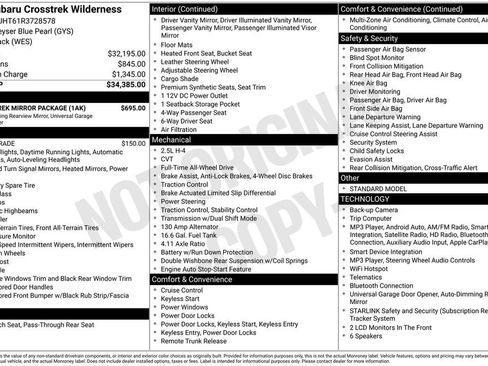 Used 2024 Subaru Crosstrek 2.5i Wilderness w/ Crosstrek Mirror Package AWD/4WD image 4
