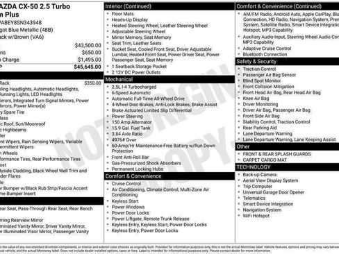 Certified 2025 MAZDA CX-50 2.5 Turbo w/ Premium Plus Pkg AWD/4WD image 36