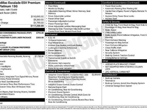 Used 2022 Cadillac Escalade ESV Premium Luxury Platinum AWD/4WD image 2