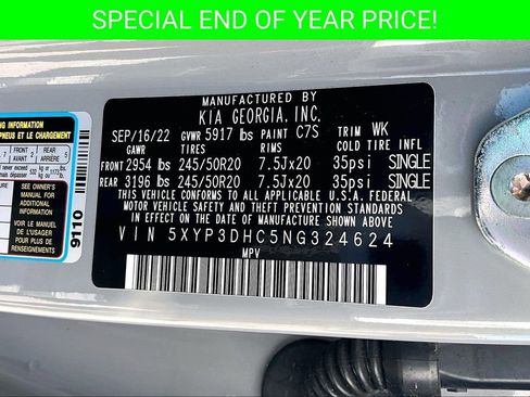 Used 2022 Kia Telluride EX w/ EX Premium Package image 19