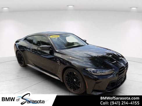 Used 2021 BMW M4 Competition w/ M Carbon Exterior Package RWD image 1