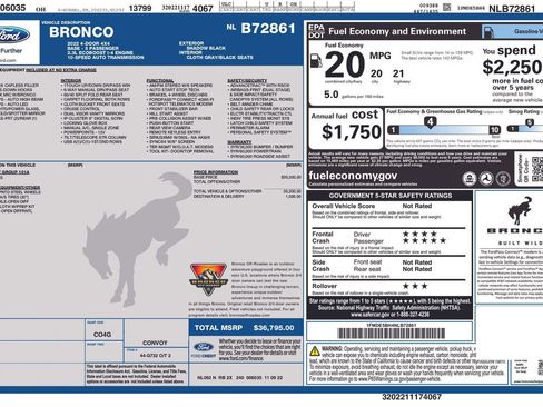 Used 2022 Ford Bronco 4-Door AWD/4WD image 33