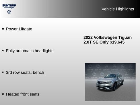Used 2022 Volkswagen Tiguan SE w/ Panoramic Sunroof Package FWD image 16