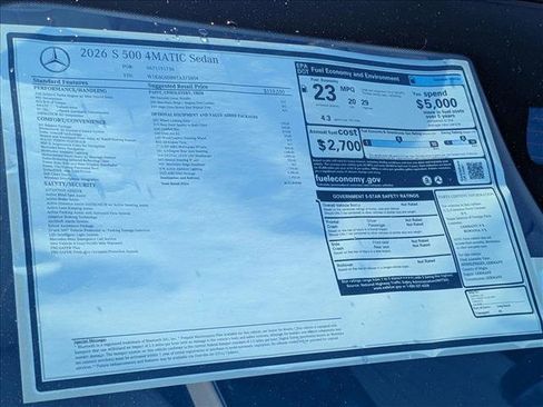New 2026 Mercedes-Benz S 500 4MATIC image 18