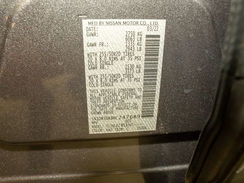 Used 2022 Nissan Pathfinder Platinum w/ Cargo Package image 23