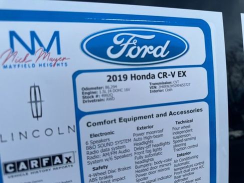 Used 2019 Honda CR-V EX image 36