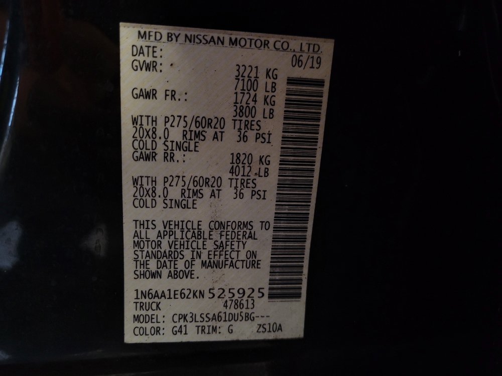 Used 2019 Nissan Titan SV w/ SV Convenience Package RWD image 33
