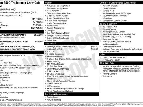 New 2024 RAM 2500 Tradesman w/ Chrome Appearance Group RWD image 5
