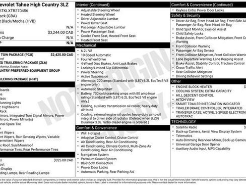 Used 2026 Chevrolet Tahoe High Country w/ Sun And Tow Package AWD/4WD image 3