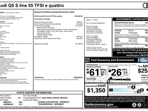 Used 2022 Audi Q5 e Premium w/ Convenience Package AWD/4WD image 3