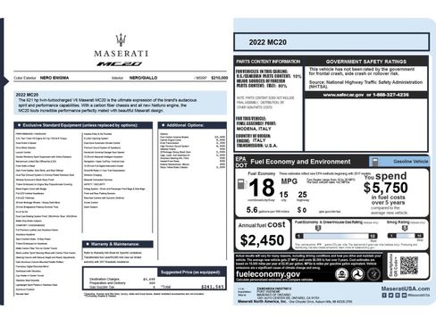 Used 2022 Maserati MC20 Coupe image 15