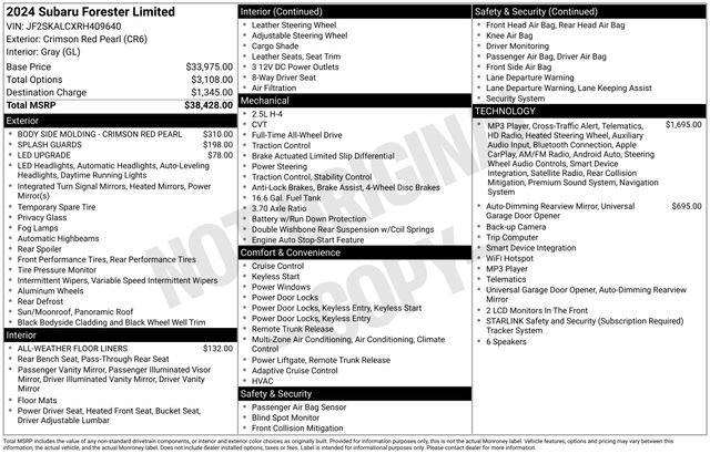 Certified 2024 Subaru Forester Limited AWD/4WD image 5