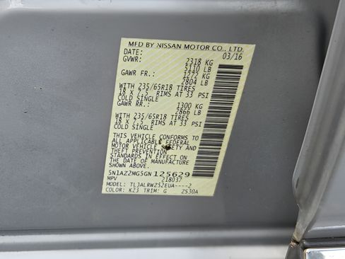 Used 2016 Nissan Murano SL FWD image 10