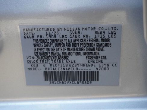 New 2025 Nissan Versa S w/ Trunk Package image 27