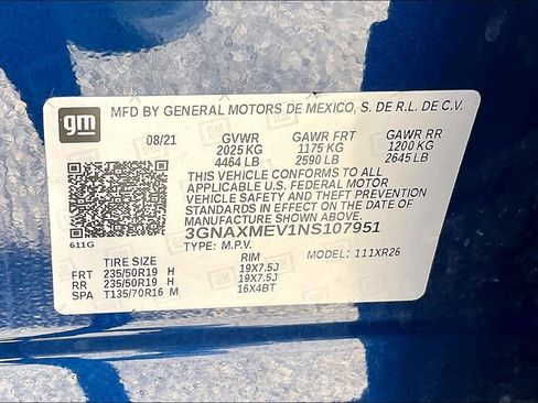 Certified 2022 Chevrolet Equinox RS w/ RS Leather Package image 34