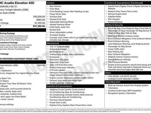 Used 2025 GMC Acadia Elevation image 11