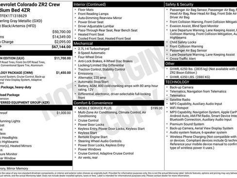 New 2026 Chevrolet Colorado ZR2 w/ ZR2 Bison Edition AWD/4WD image 11
