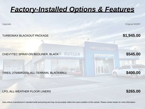 Used 2025 Chevrolet Silverado 1500 Custom w/ Turbomax Blackout Package AWD/4WD image 6