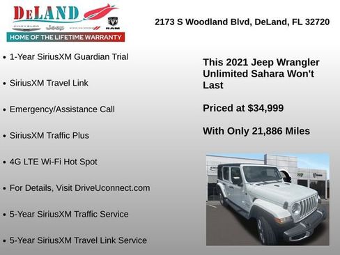 Used 2021 Jeep Wrangler Unlimited Sahara AWD/4WD image 5