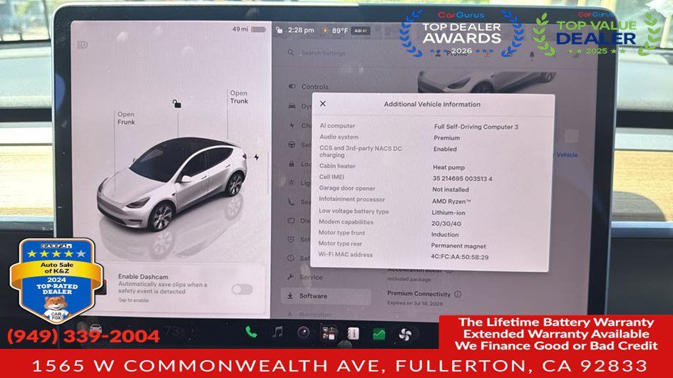 Used 2022 Tesla Model Y Long Range AWD/4WD image 3