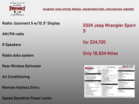 Used 2024 Jeep Wrangler Sport S image 5