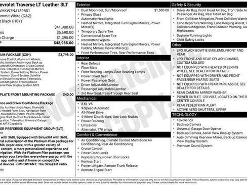 Used 2022 Chevrolet Traverse LT w/ LT Premium Package AWD/4WD image 15