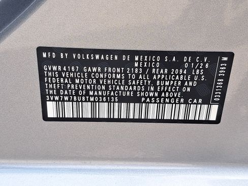 New 2026 Volkswagen Jetta SE image 33