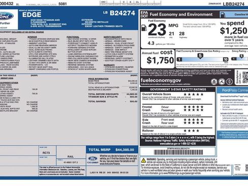 Certified 2020 Ford Edge Titanium AWD/4WD image 4