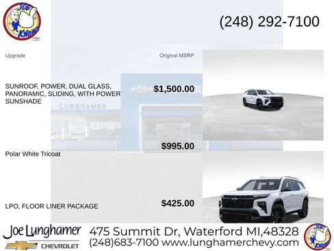 New 2026 Chevrolet Traverse RS w/ LPO, Floor Liner Package AWD/4WD image 6