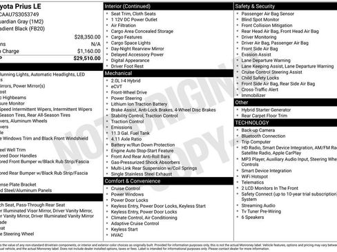 Used 2025 Toyota Prius LE FWD image 27