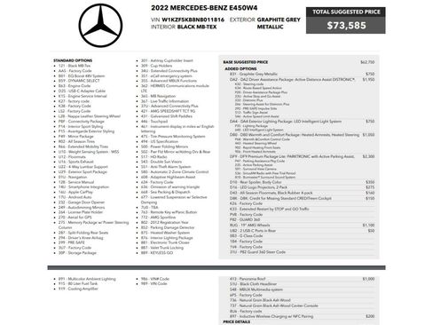 Used 2022 Mercedes-Benz E 450 4MATIC Sedan w/ Driver Assistance Package image 2