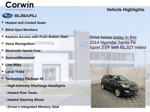 Used 2014 Hyundai Santa Fe Sport 2.0T w/ Technology Package 05 image 6