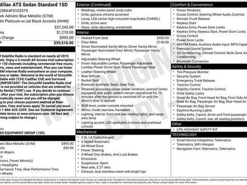 Used 2015 Cadillac ATS 2.0T AWD Sedan image 2