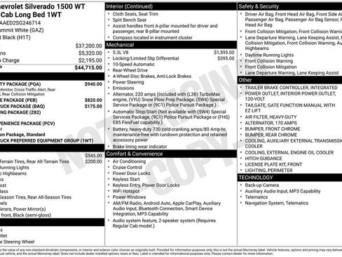 Used 2025 Chevrolet Silverado 1500 W/T w/ WT Safety Package RWD image 37
