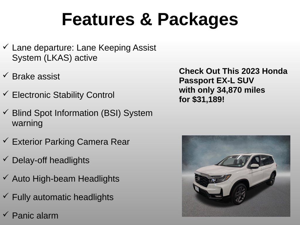 Certified 2023 Honda Passport EX-L image 20