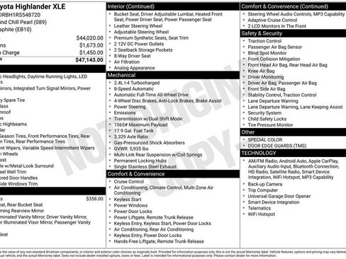 Used 2024 Toyota Highlander XLE AWD/4WD image 6