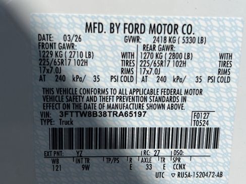 New 2026 Ford Maverick XL w/ Equipment Group 101A AWD/4WD image 35