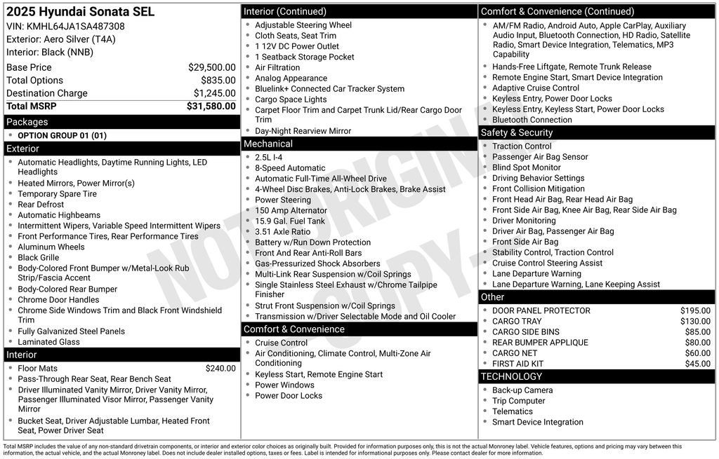 Certified 2025 Hyundai Sonata SEL AWD/4WD image 6