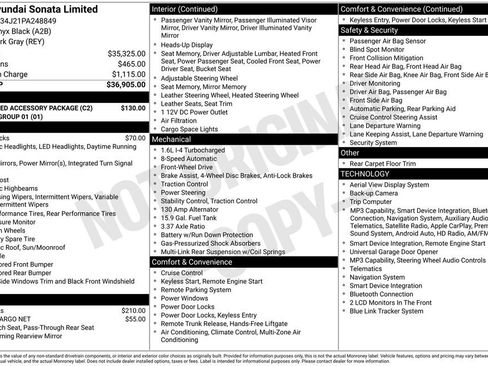 Used 2023 Hyundai Sonata Limited w/ Preferred Accessory Package FWD image 21