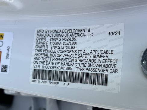 Certified 2025 Honda Accord EX-L image 36