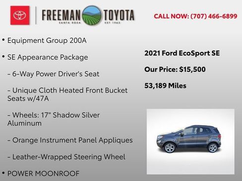 Used 2021 Ford EcoSport SE w/ SE Appearance Package FWD image 5