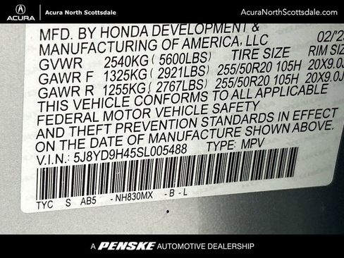 Certified 2025 Acura MDX FWD w/ Technology Package image 34