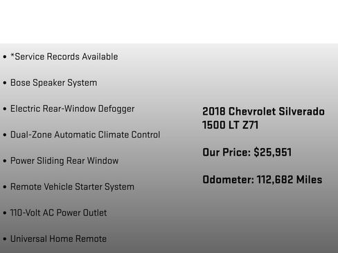 Used 2018 Chevrolet Silverado 1500 LT w/ All Star Edition AWD/4WD image 18