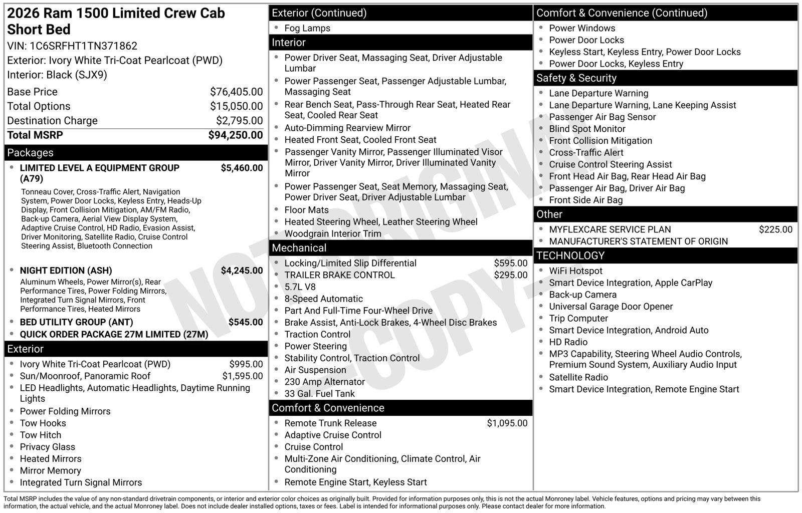 Used 2026 RAM 1500 Limited AWD/4WD image 16